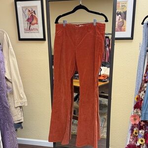 We The Free penny pull on Burnt Orange Corduroy Flare Pants